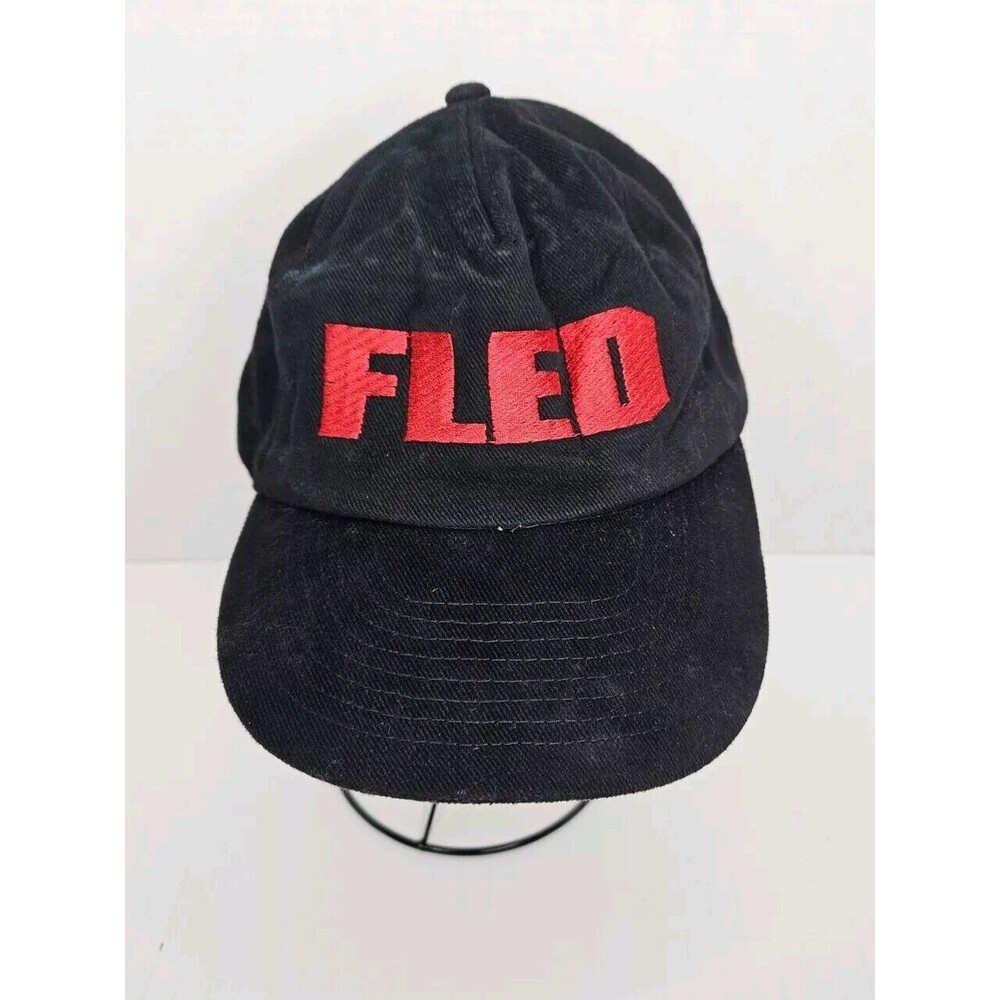 Vintage 1996 FLED Promo Snapback Hat Black Cap GOTTA FLED Mohr's Red Embroidered